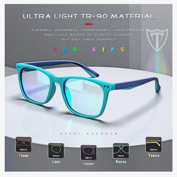 ATTCL Computer Blue Light Blocking Glasses for kids Age 3-10 - Picture 5 of 8